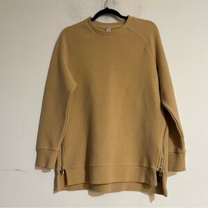 Varley Manning Ribbed Crewneck Sweatshirt Honey Yellow Small Loungewear Cozy